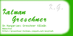 kalman greschner business card